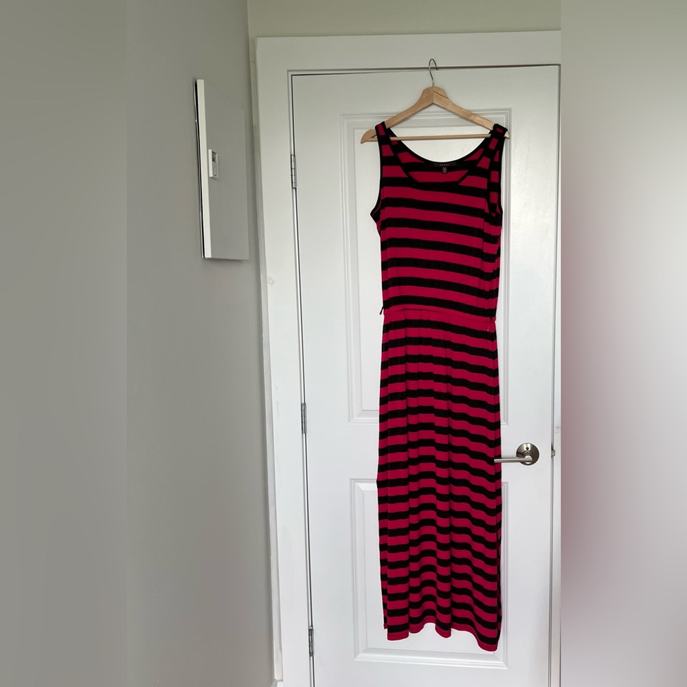 Size Medium/Large authentic Y2K Pink and Black striped Sundress for vacation